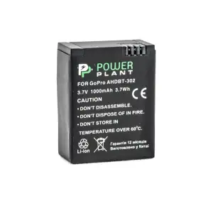 Акумулятор PowerPlant для GoPro AHDBT-302 1000mAh (DV00DV1398)