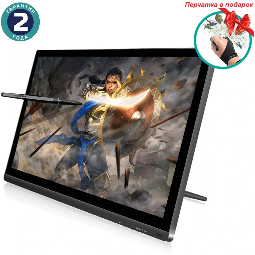 Графический монитор Huion Kamvas GT-191 + перчатка UA