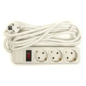 Мережевий фільтр PowerPlant 3 м, 3x1.5мм2, 10А, 3 розетки, євростандарт (JY-1054/3) (PPSA10M30S3)