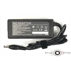 Блок живлення для ноутбуків PowerPlant ACER, ASUS 220V, 19V 65W 3.42A (5.5*2.5) (AC65F5525)