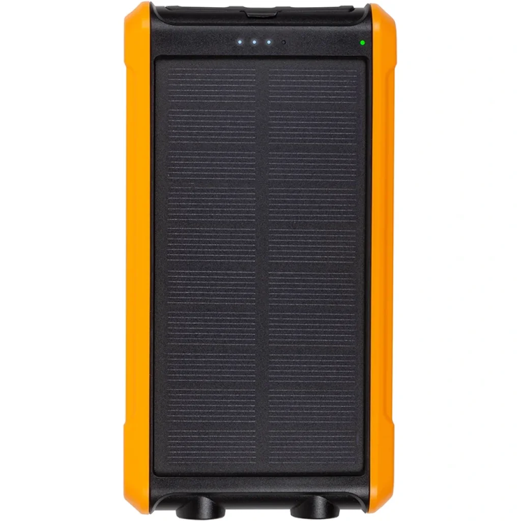Внешний аккумулятор PowerPlant 10000mAh, 2xUSB-A, солнечная панель 5.5V-0,2A UA