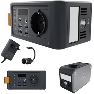 Зарядная станция PowerPlant PP-286 24000mAh, PD 18W, AC 120W, DC12-16.8V, USB-C, 2xUSB QC3.0, Wirele