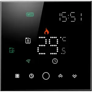 Програмований термостат TUYA Wi-Fi, чорний (HS082062)