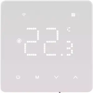 Програмований термостат для опалення TUYA Wi-Fi, 16A, 230VAC, білий (HT260003)