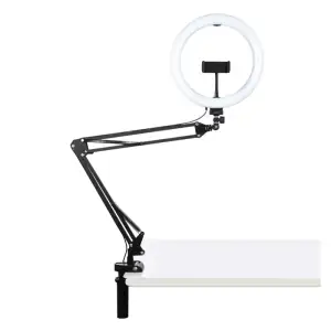 Кільцева USB LED лампа Puluz PKT3090B 10,2" зі струбциною