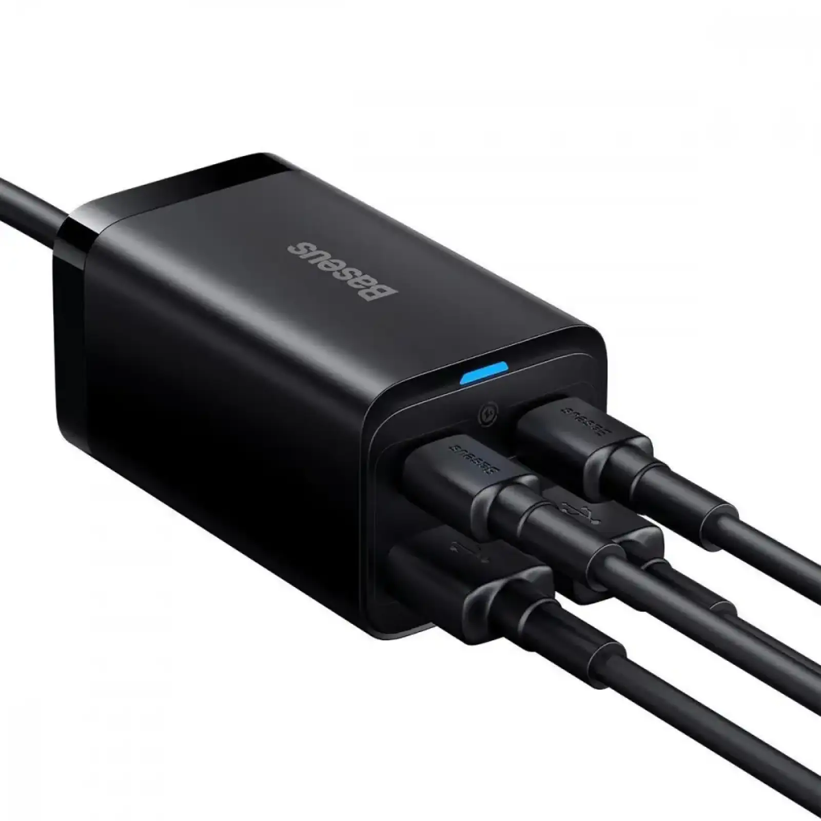 СЗУ Baseus GaN3 Pro 65W (2 Type-C + 2 USB) + Кабель Type-C to Type-C 100W (1m) black