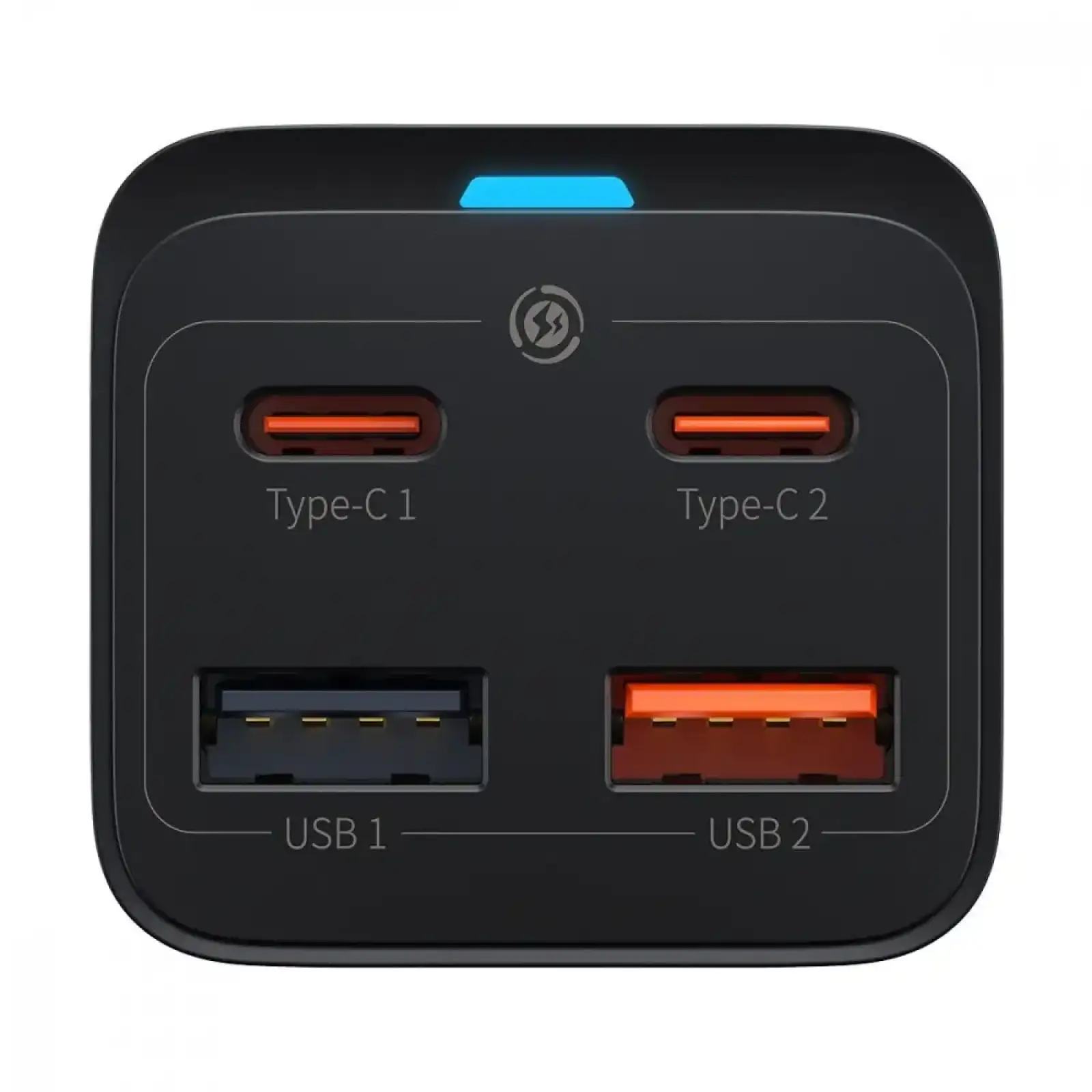 СЗУ Baseus GaN3 Pro 65W (2 Type-C + 2 USB) + Кабель Type-C to Type-C 100W (1m) black