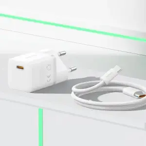 МЗП Baseus GaN5 Mini Fast Charger 25W ( Type-C ) + КабельType-C to Type-C 100W (1m) black