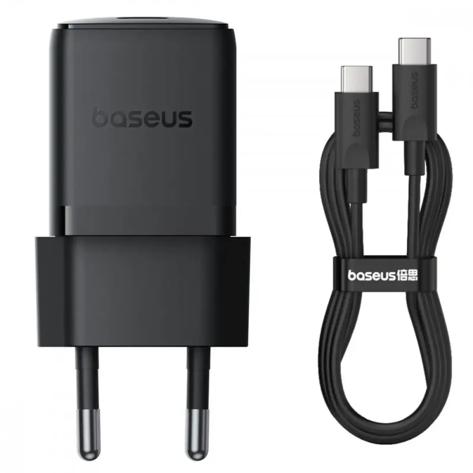 СЗУ Baseus Palm Fast Charger 30W (Type-C) 30W + Кабель Type-C to Type-C 60W (1m) white