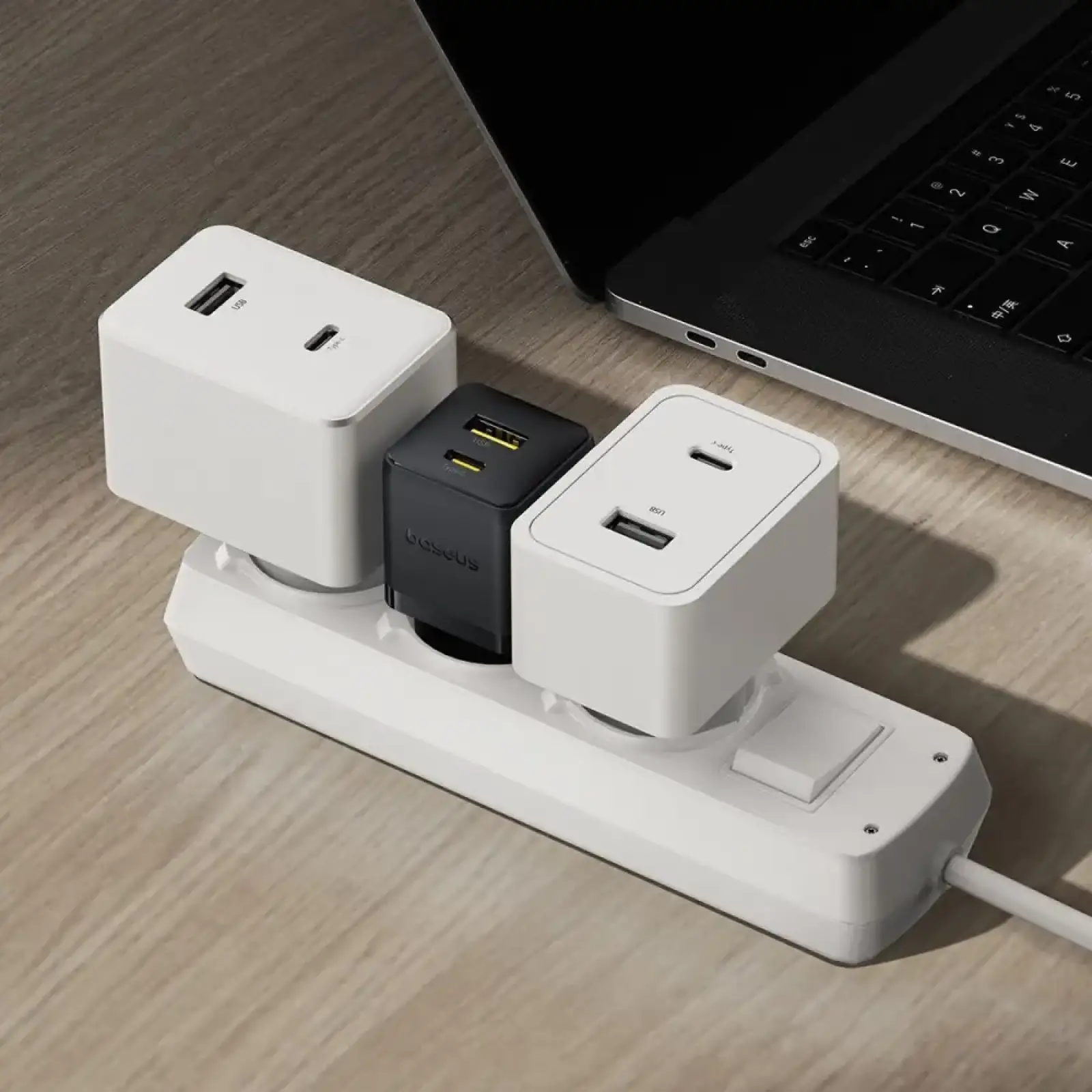 СЗУ Baseus Palm Fast Charger 20W (Type-C + USB) black