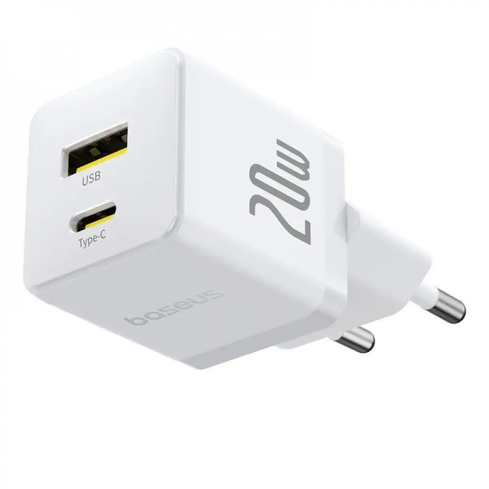 СЗУ Baseus Palm Fast Charger 20W (Type-C + USB) white