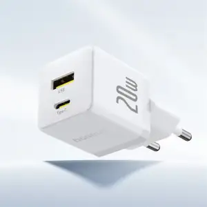 МЗП Baseus Palm Fast Charger 20W (Type-C + USB) 20W + Кабель Type-C to Type-C 60W (1m) black