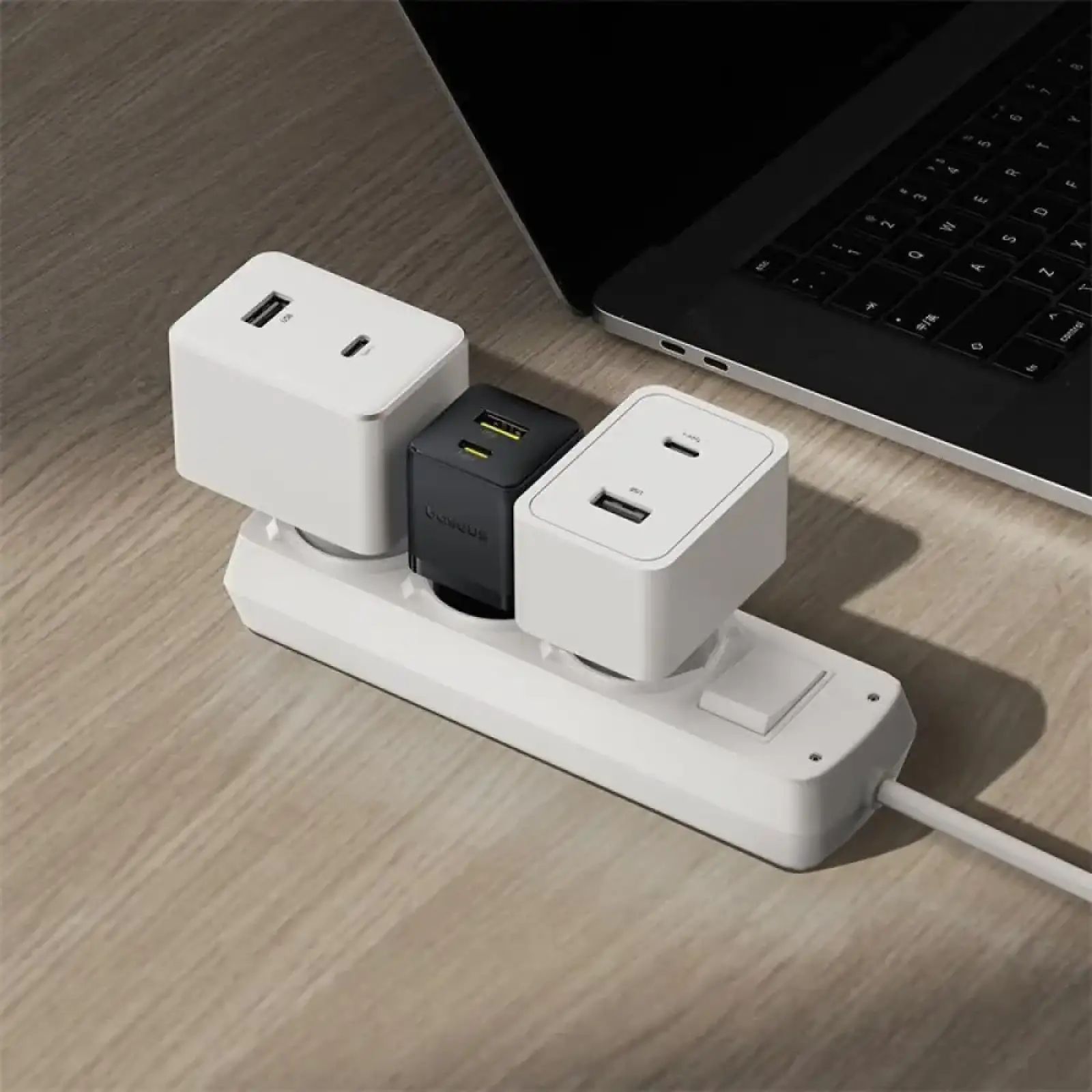 МЗП Baseus Palm Fast Charger 20W (Type-C + USB) 20W + Кабель Type-C to Type-C 60W (1m) black