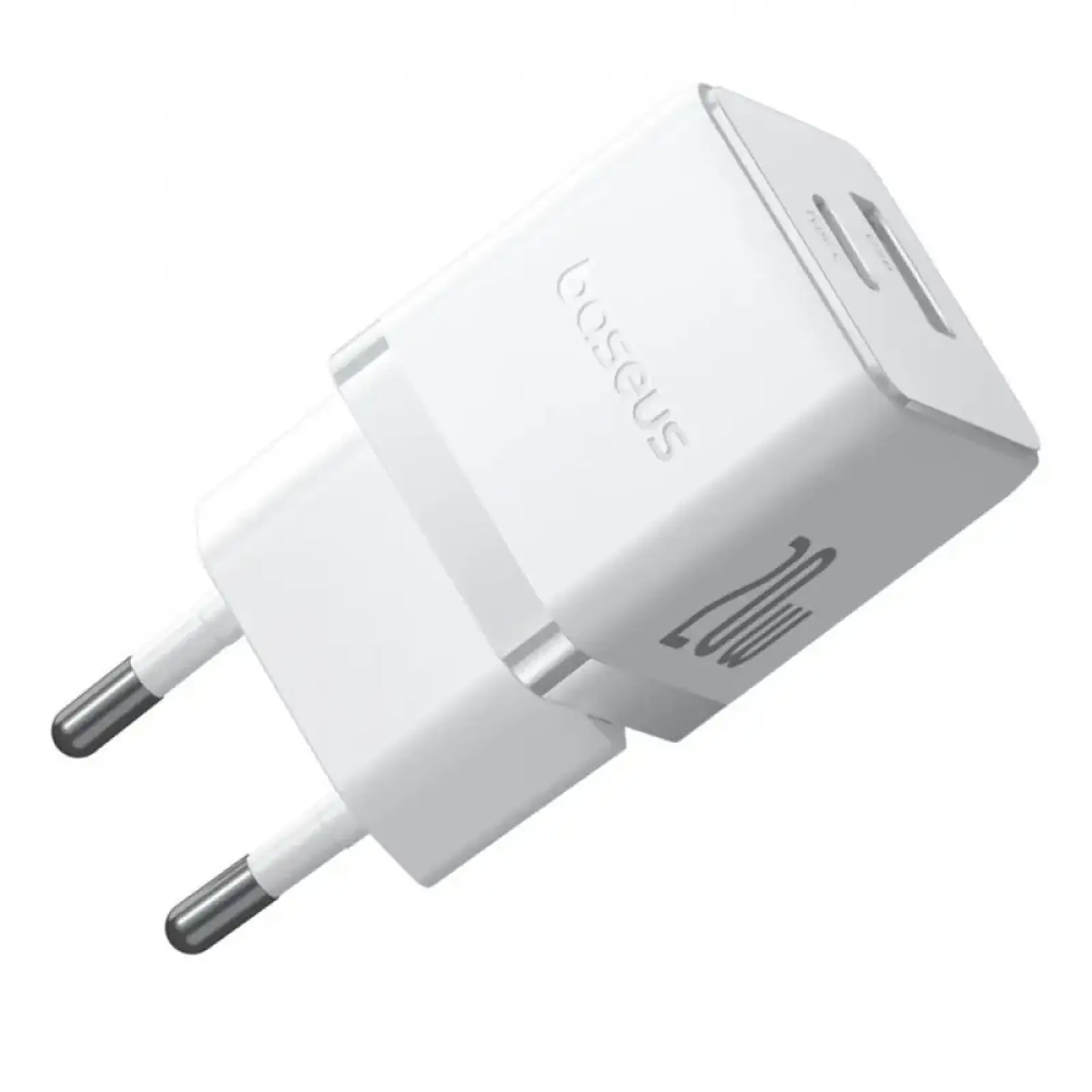 МЗП Baseus Palm Fast Charger 20W (Type-C + USB) 20W + Кабель Type-C to Type-C 60W (1m) white