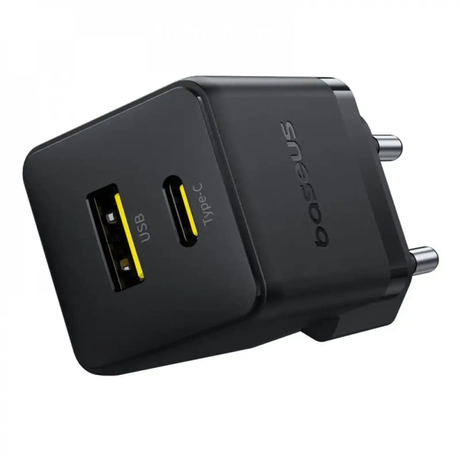 МЗП Baseus Palm Fast Charger 20W (Type-C + USB) 20W + Кабель Type-C to Type-C 60W (1m) white