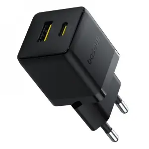 МЗП Baseus Palm Fast Charger 20W (Type-C + USB) 20W + Кабель Type-C to Type-C 60W (1m) white