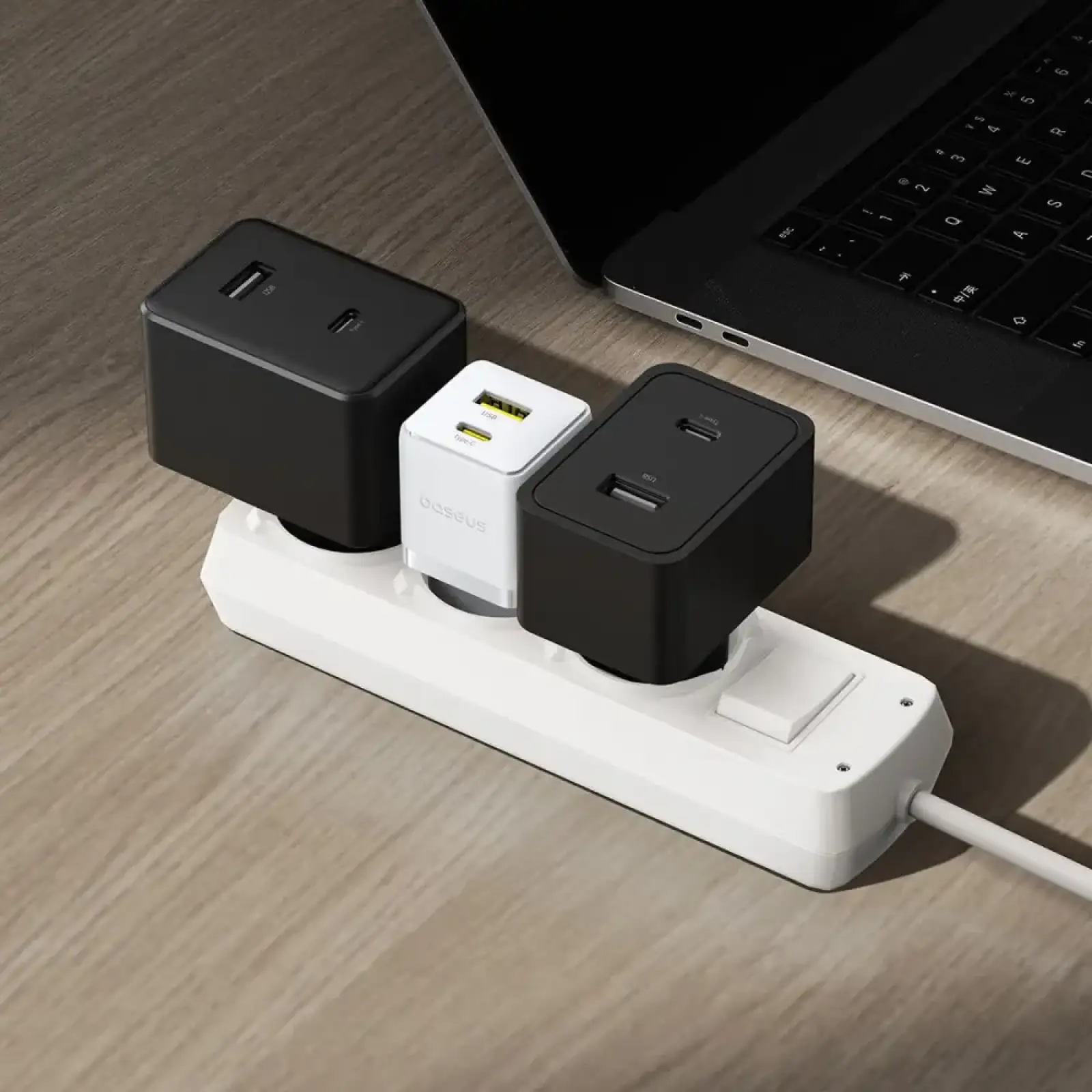 МЗП Baseus Palm Fast Charger 30W (Type-C + USB) white