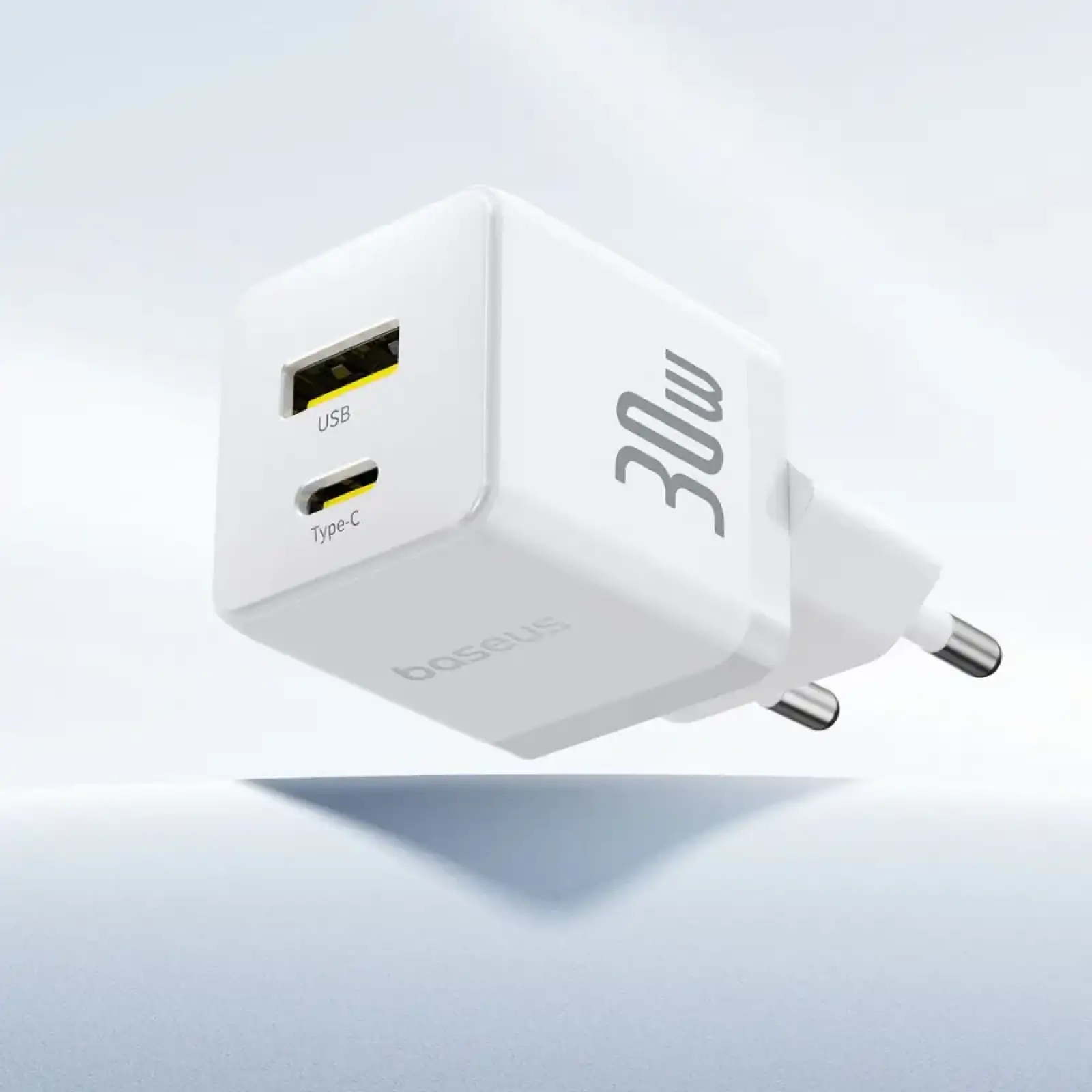 МЗП Baseus Palm Fast Charger 30W (Type-C + USB) white