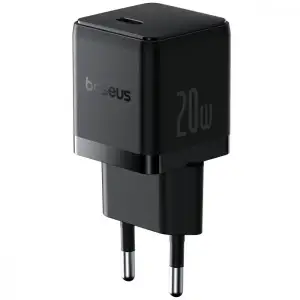 МЗП Baseus Palm Fast Charger 20W (Type-C) + Кабель Type-C to Lightning 20W (1m) black