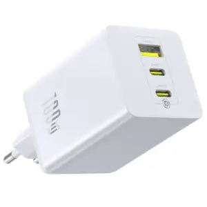 СЗУ Baseus EnerFill FE11 Fast Charger 100W ( 2Type-C+USB ) white