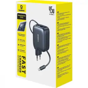 СЗУ Baseus EnerCore CJ21 Fast Charger 45W (2 Type-C) black