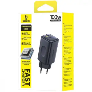 СЗУ Baseus PicoGo AE11 100W (2Type-C + USB) black