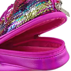 Пенал мягкий YES TP-24 ‘‘Sneakers with sequins‘‘ rainbow
