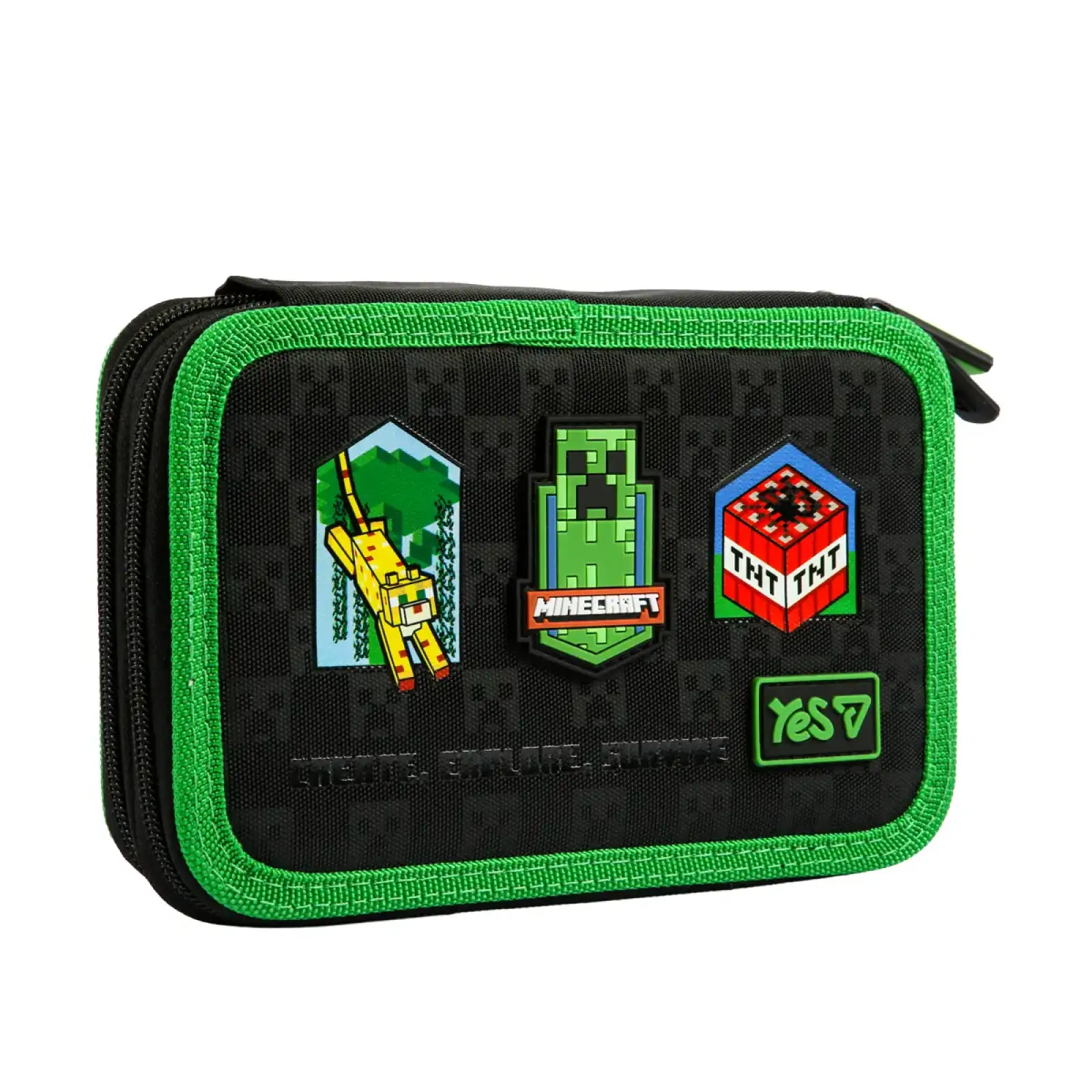 Пенал твердый Yes двойной Minecraft Adventure HP-01