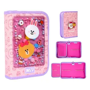 Пенал твердий Yes одинарний з клапаном Line Friends Always Together HP-03