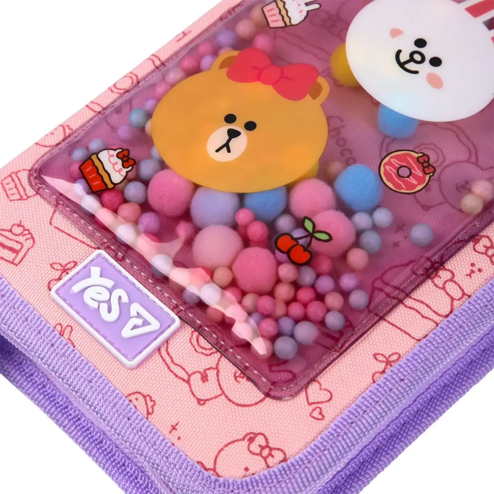 Пенал твердий Yes одинарний з клапаном Line Friends Always Together HP-03