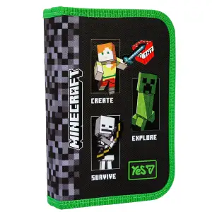 Пенал твердий Yes одинарний з клапаном Minecraft Reality HP-03