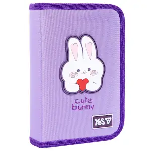 Пенал твердий Yes одинарний з двома клапанами Cute Bunny HP-04