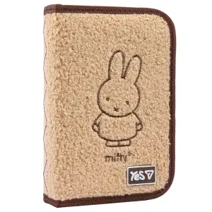 Пенал твердый с 1 клапаном и прозрачным карманом Yes Miffy Bunny HP-04-N