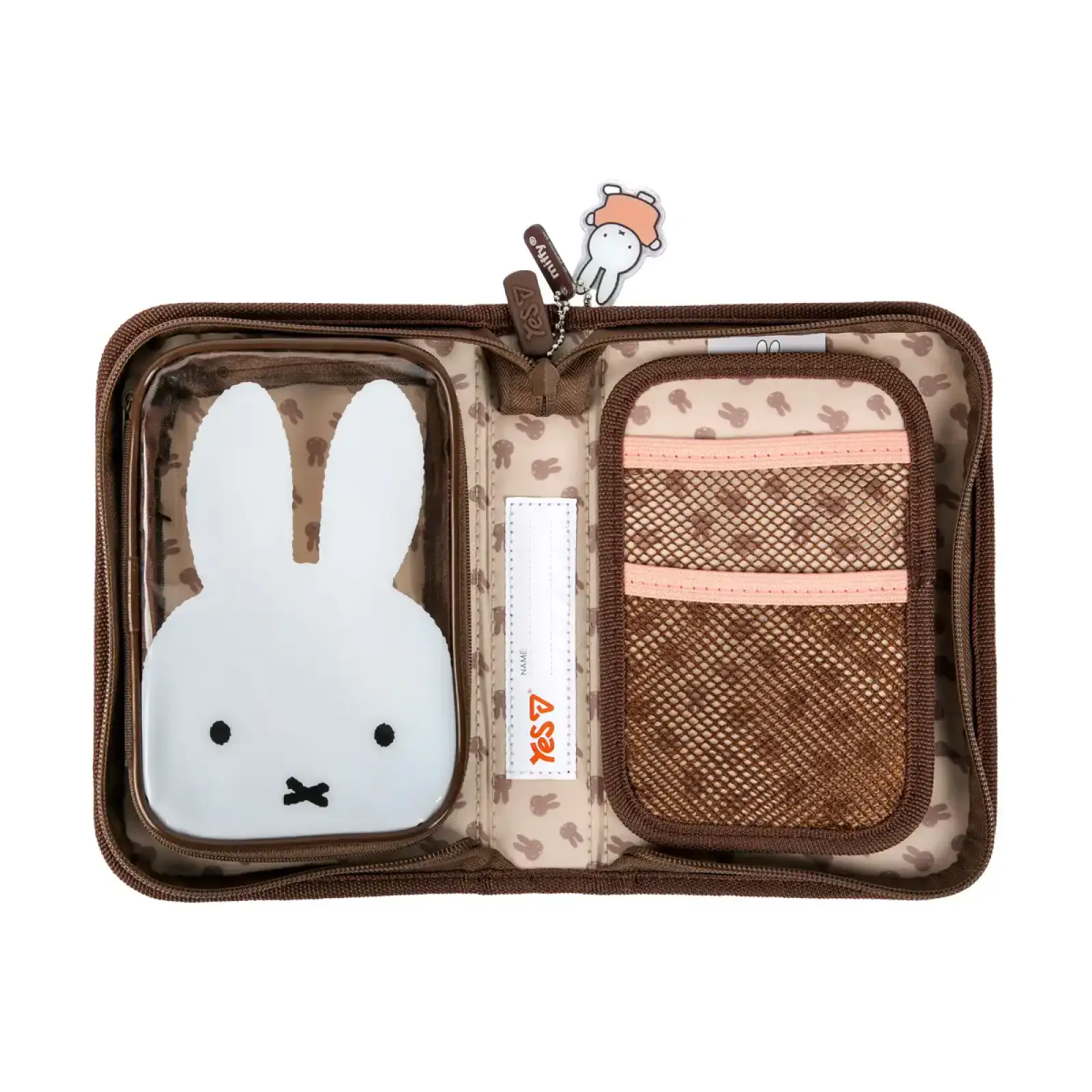 Пенал твердый с 1 клапаном и прозрачным карманом Yes Miffy Bunny HP-04-N