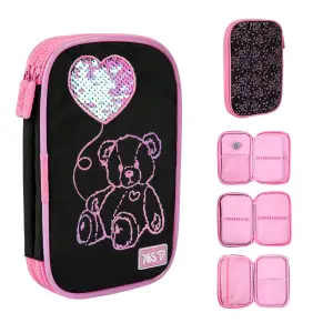 Пенал мягкий Yes с LED Pink Bear PH-35