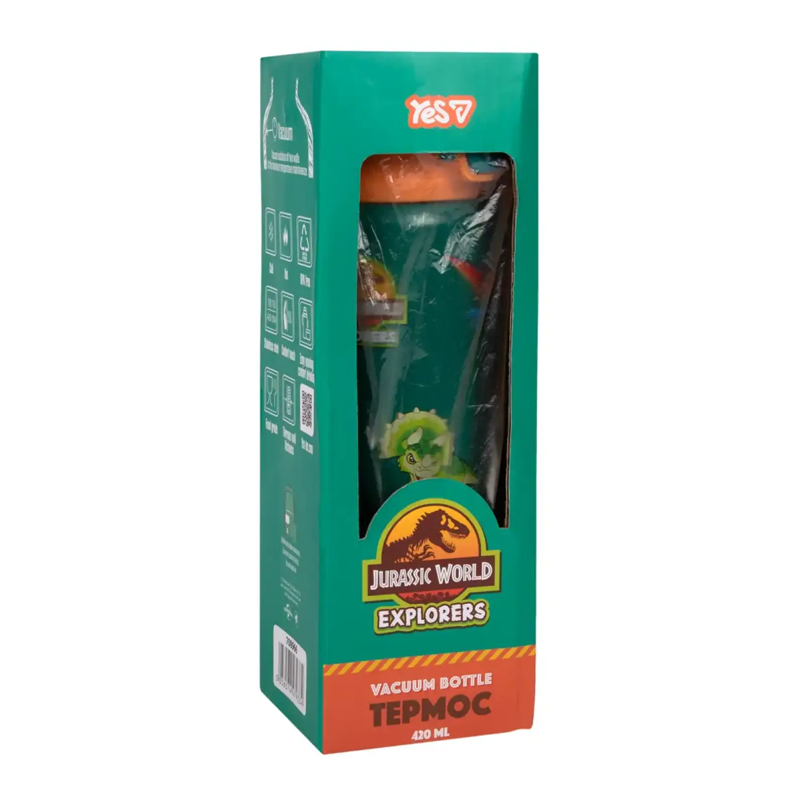 Термос Yes Jurassic World 420 мл., зелений