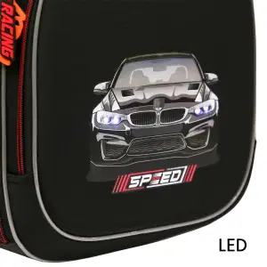 Рюкзак школьный полукаркасный Yes Speed Zone LED S-109S