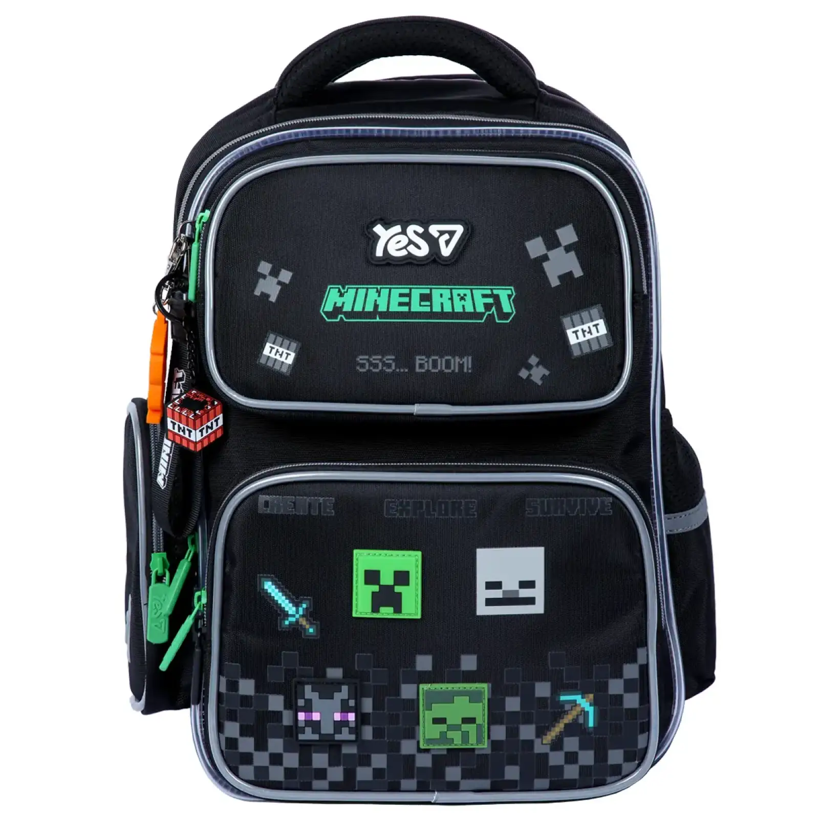 Рюкзак шкільний напівкаркасний Yes Minecraft Effect LED S-101M