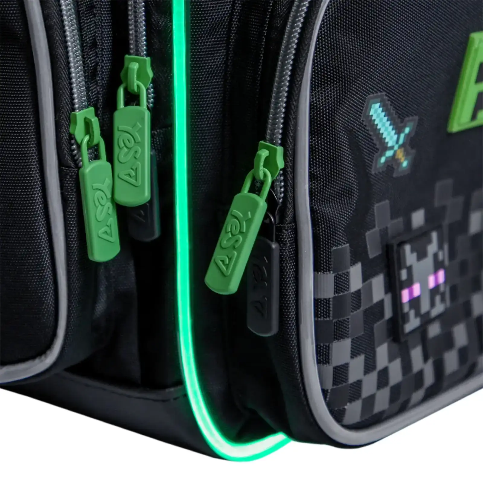 Рюкзак шкільний напівкаркасний Yes Minecraft Effect LED S-101M