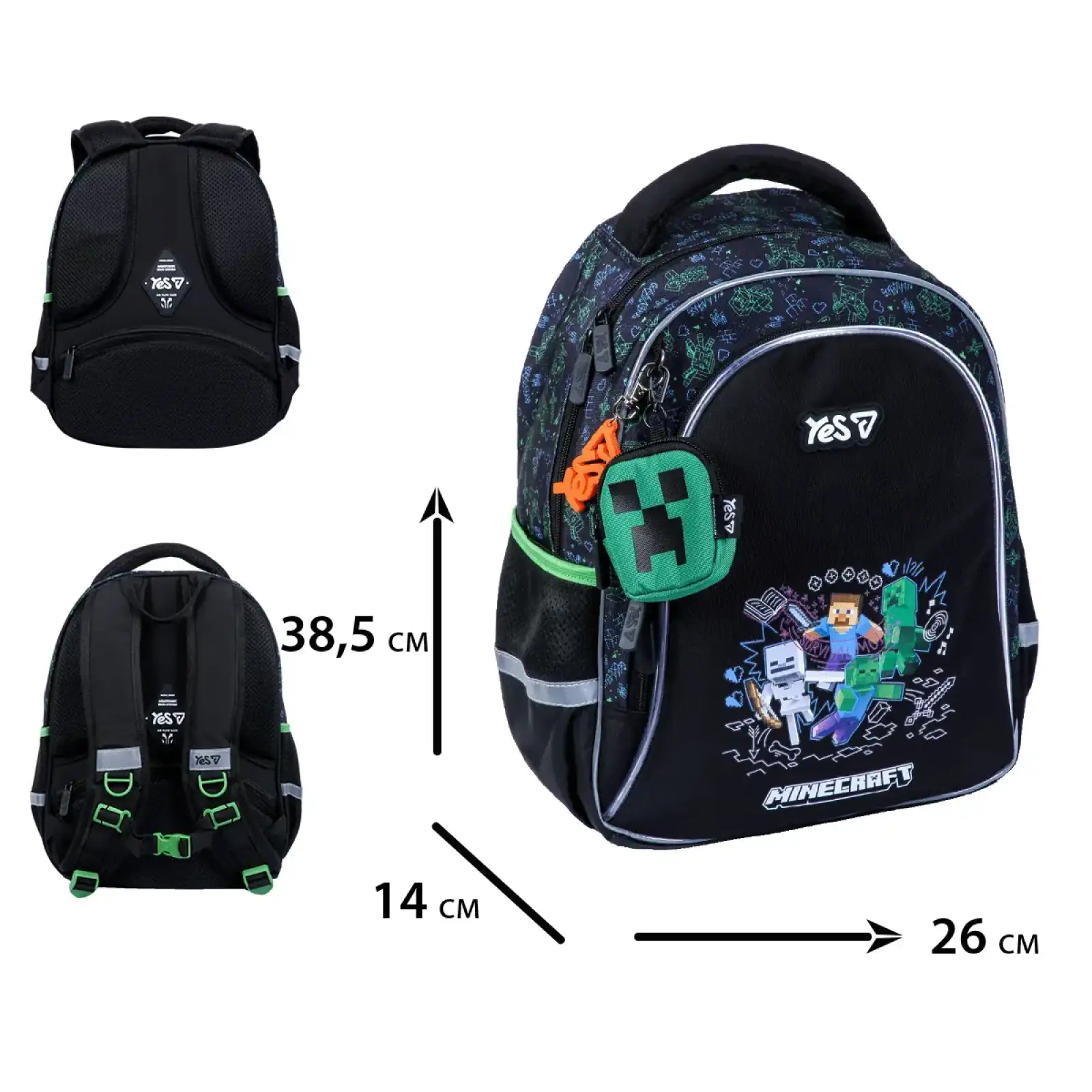 Рюкзак Yes Minecraft Game LED S-115M