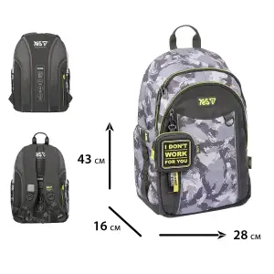 Рюкзак школьный Yes Grey TS-60L