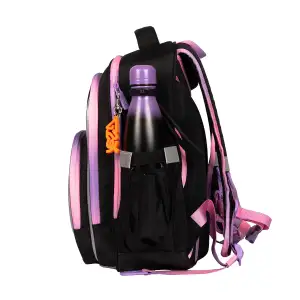 Рюкзак школьный полукаркасный Yes Pink Bear LED S-91M