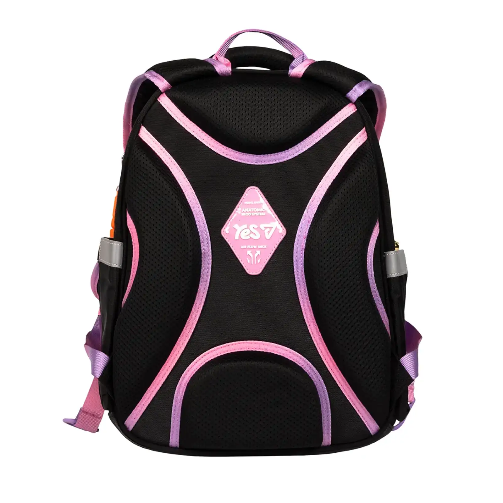 Рюкзак школьный полукаркасный Yes Pink Bear LED S-91M