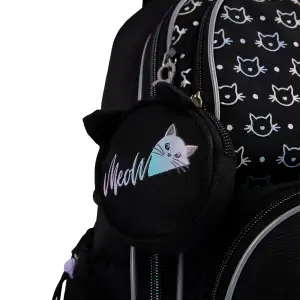 Рюкзак школьный полукаркасный YES Smiling Cats S-100