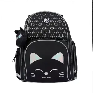 Рюкзак школьный полукаркасный YES Smiling Cats S-100