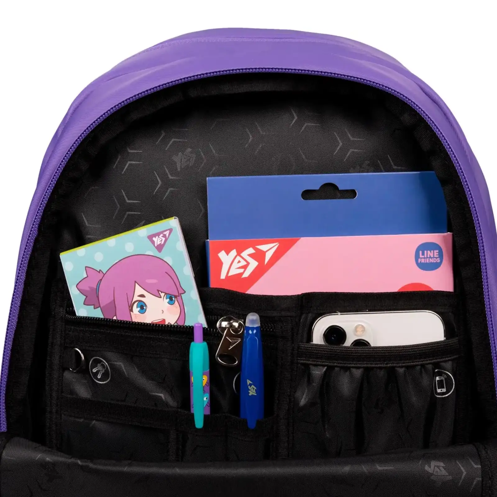 Рюкзак YES Lilac Cubes T-113