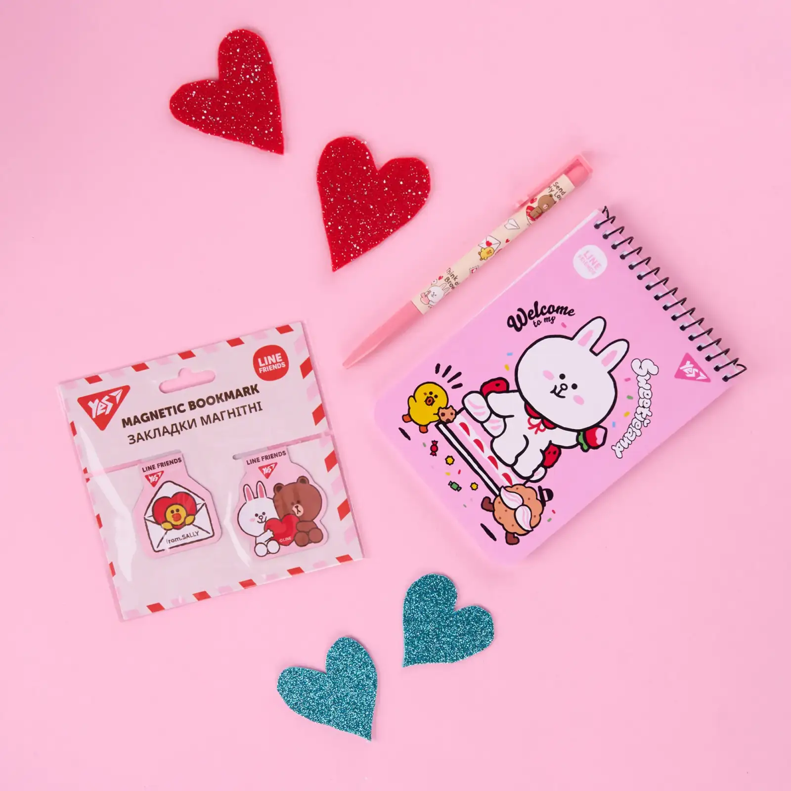 Набір канцелярії № 2 Yes Line Friends 3 предмети
