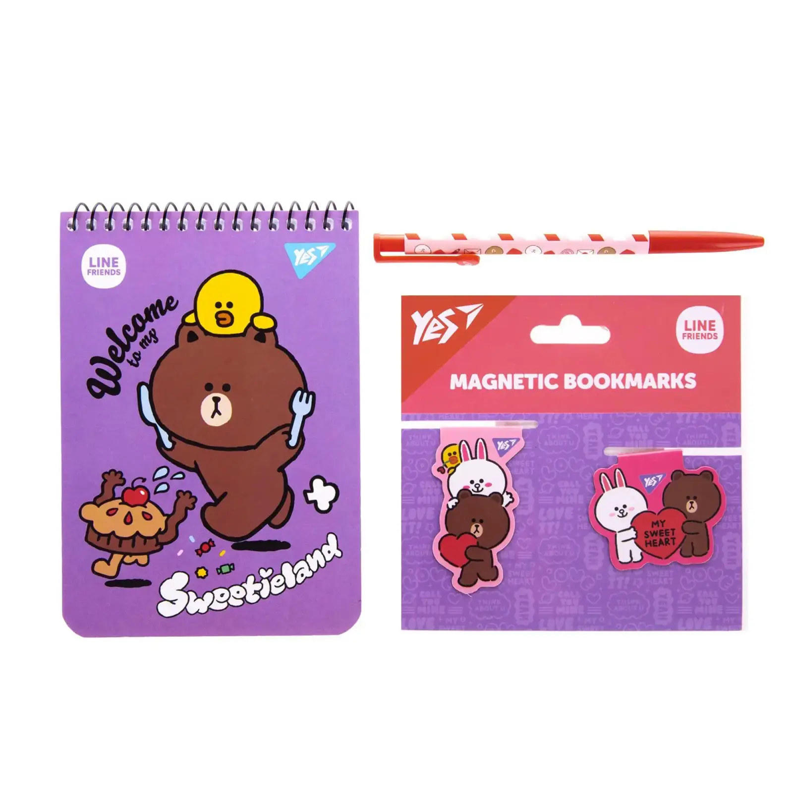Набір канцелярії № 3 Yes Line Friends 3 предмети