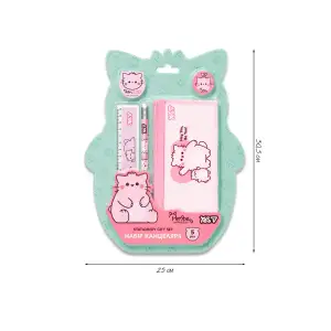 Набор канцелярии ТМ Yes Pembe the Cat and a rosy mood 5 предметов
