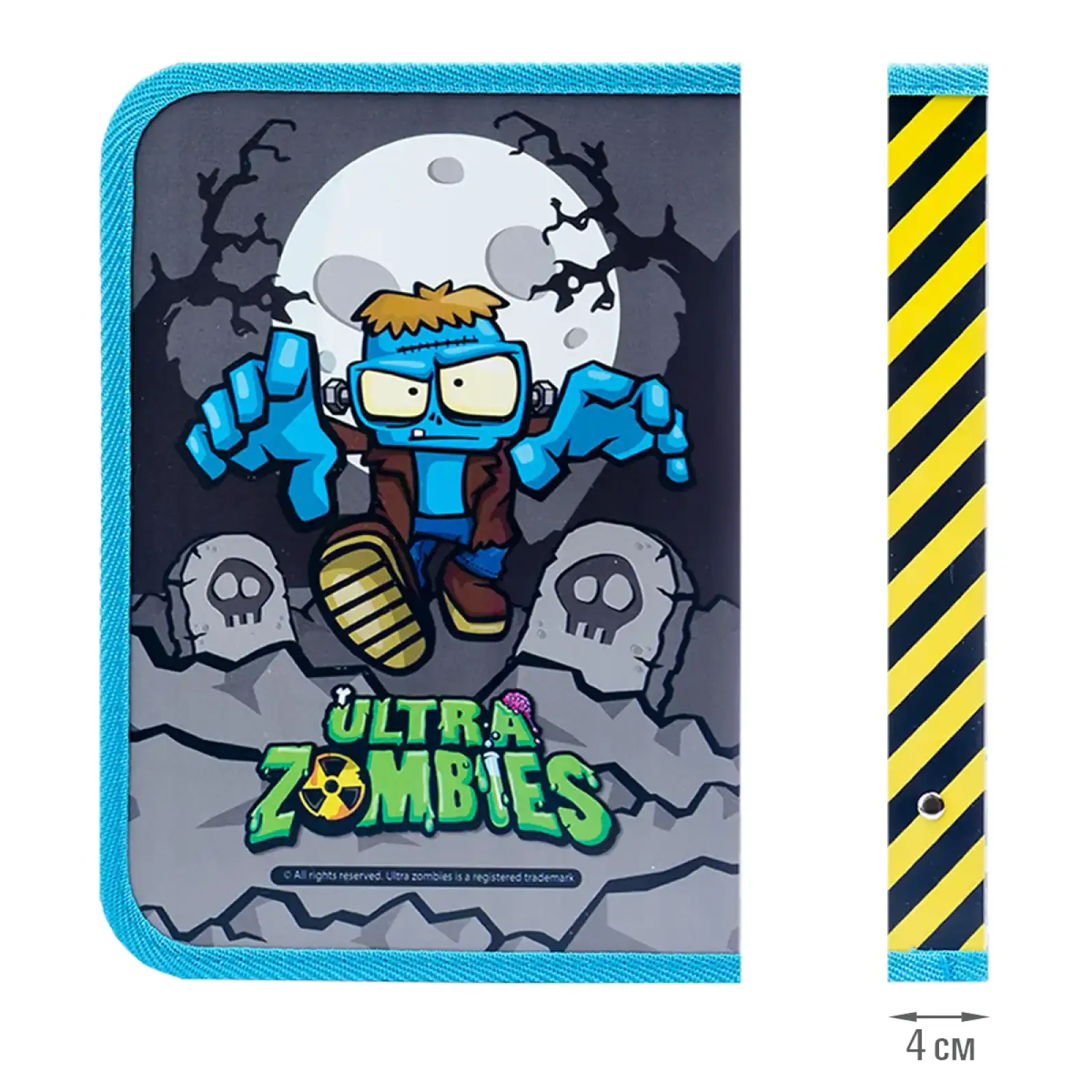 Папка для тетрадей YES пластиковая на молнии В5 Zombie